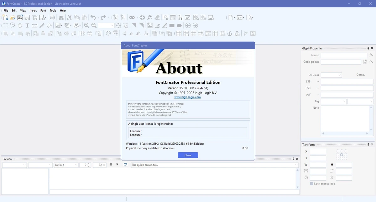 High-Logic FontCreator создание шрифтов Professional Edition 15.0.0.3017 — изображение 2