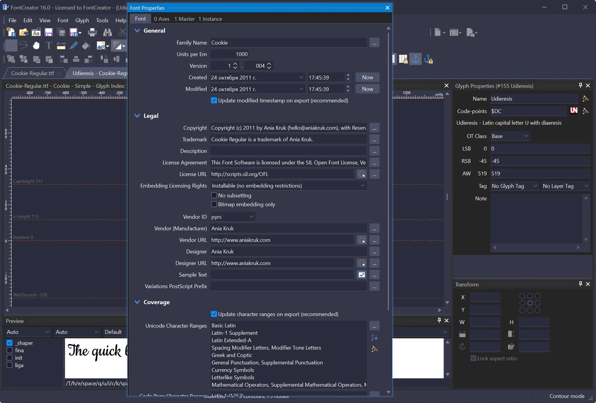 High-Logic FontCreator создание своих шрифтов 16.0.0.3068 by 7997 — изображение 2