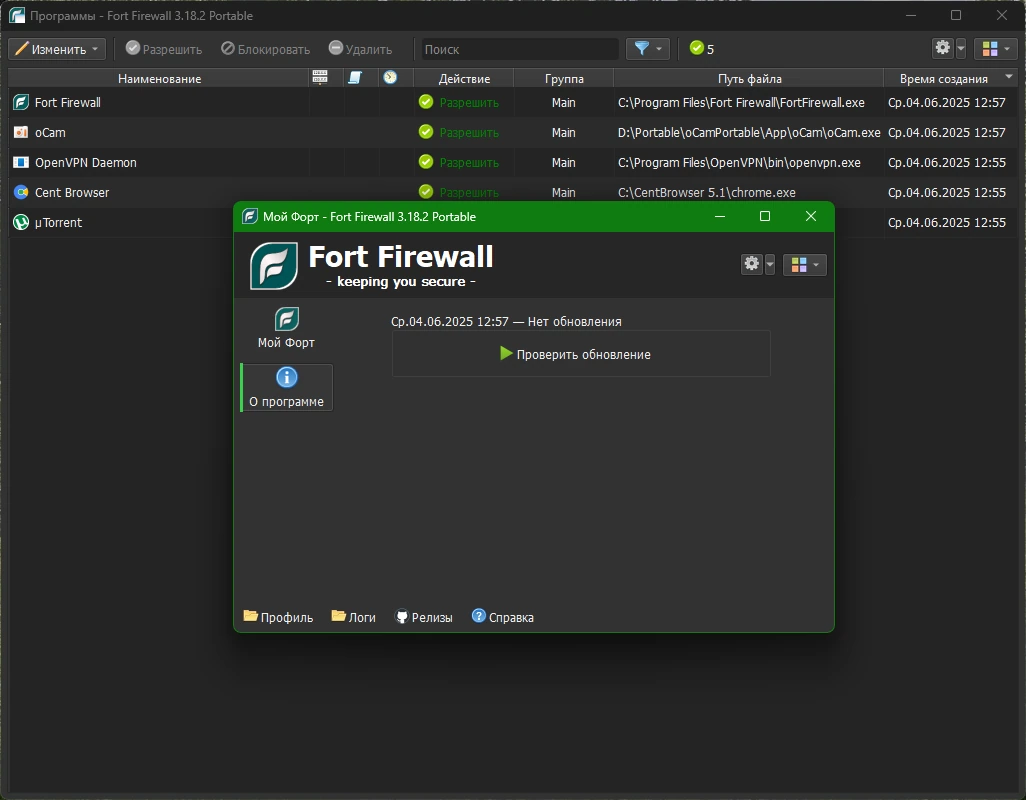 Fort Firewall 3.18.2 + Portable — изображение 2