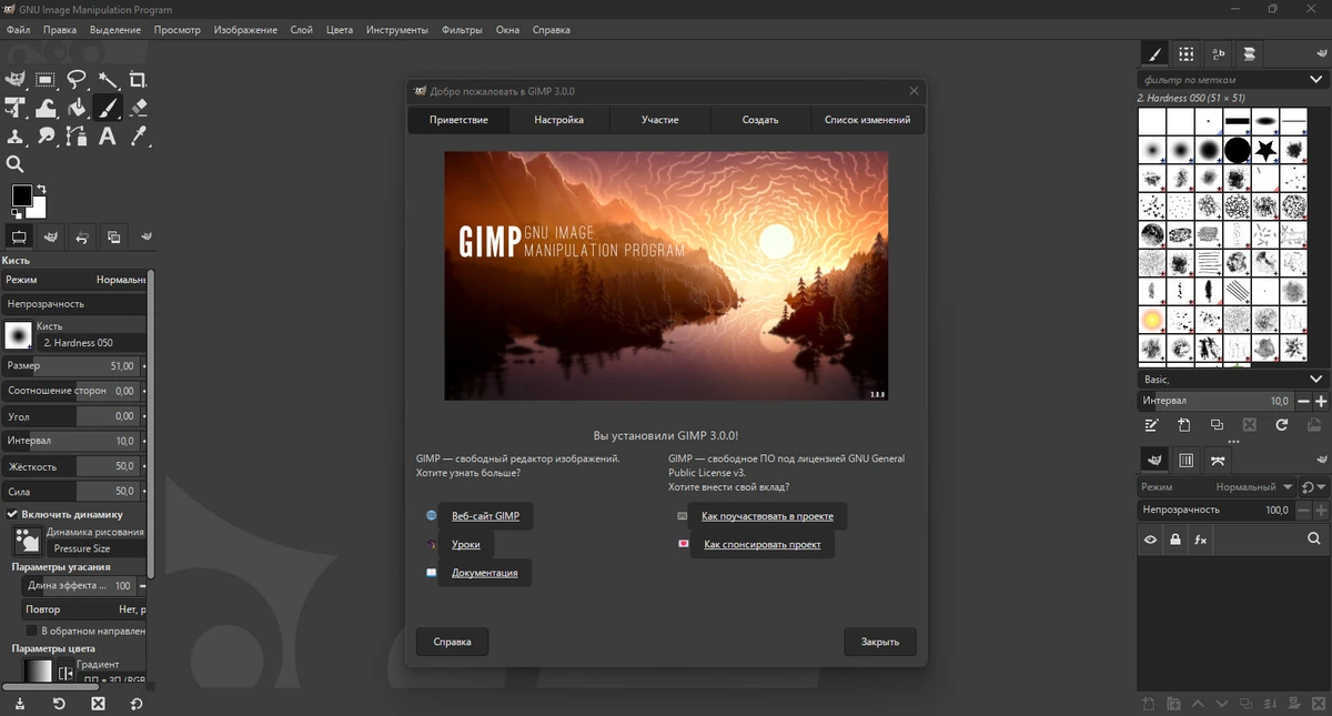 Редактор изображений GIMP 3.0.0 revision 1 — изображение 2