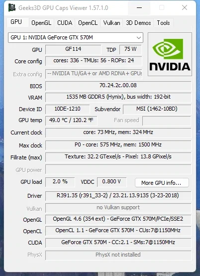 GPU Caps Viewer инфа о видеокарте 1.57.1.0 + Portable — изображение 2
