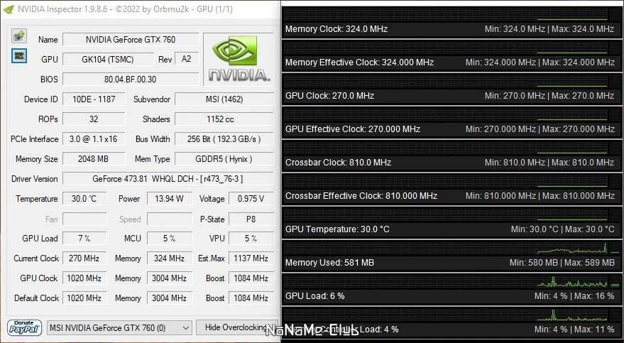 Характеристики видеокарты - NVIDIA Inspector 1.9.8.6 Beta — изображение 2