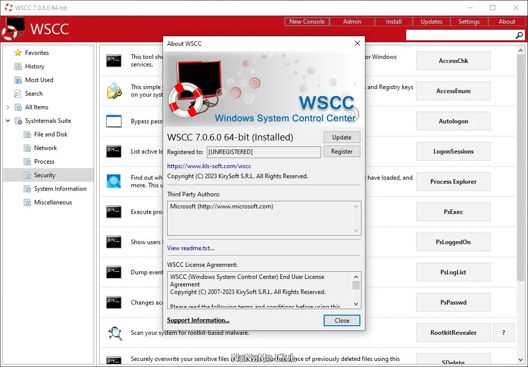 Инсталляция программ WSCC (Windows System Control Center) 7.0.6.0 + Portable — изображение 2