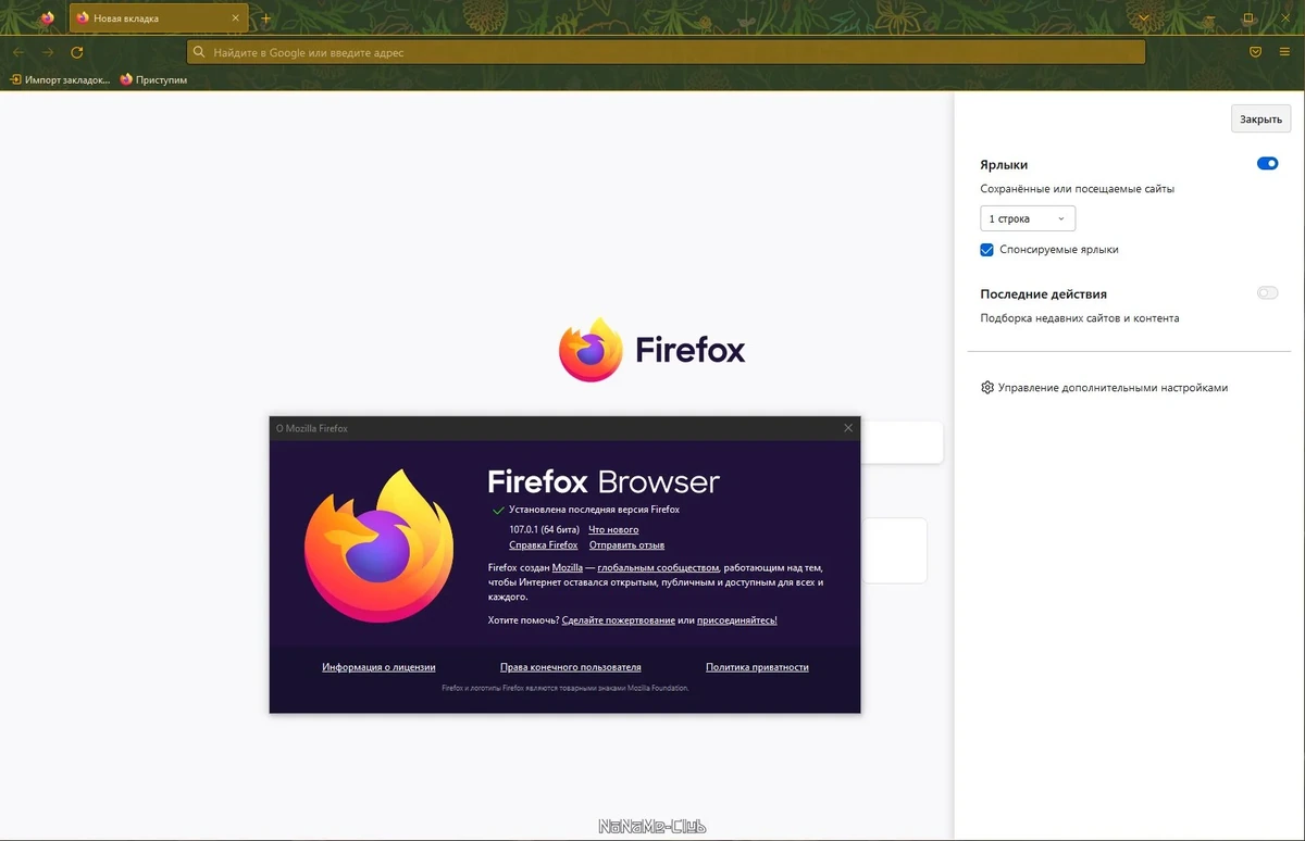 Интернет браузер - Firefox Browser 107.0.1 Portable by PortableApps — изображение 2