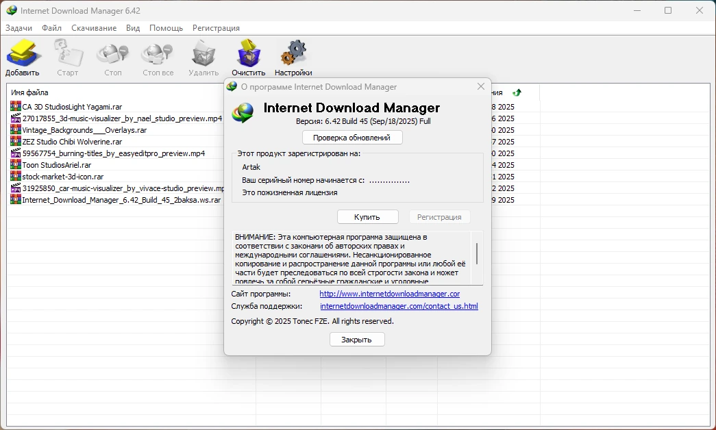 Internet Download Manager умный загрузчик файлов 6.42 Build 45 — изображение 2