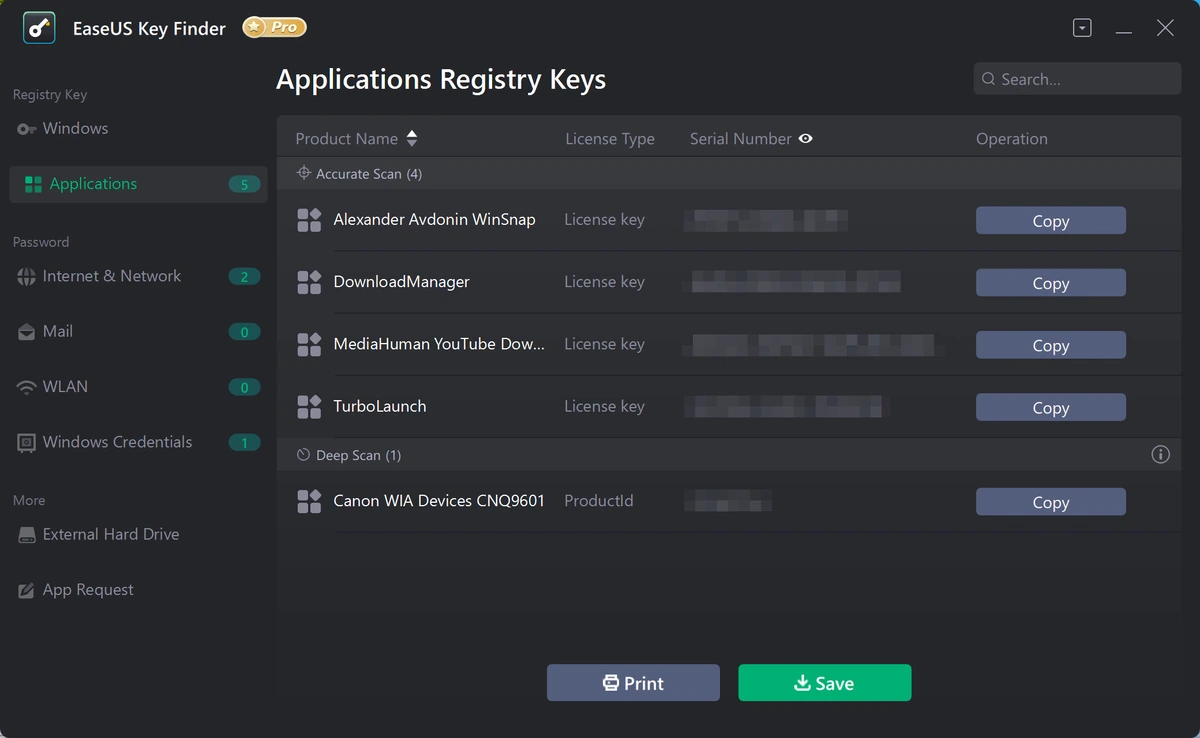 Извлечение ключей Windows EaseUS Key Finder Pro 4.1.7 — изображение 2