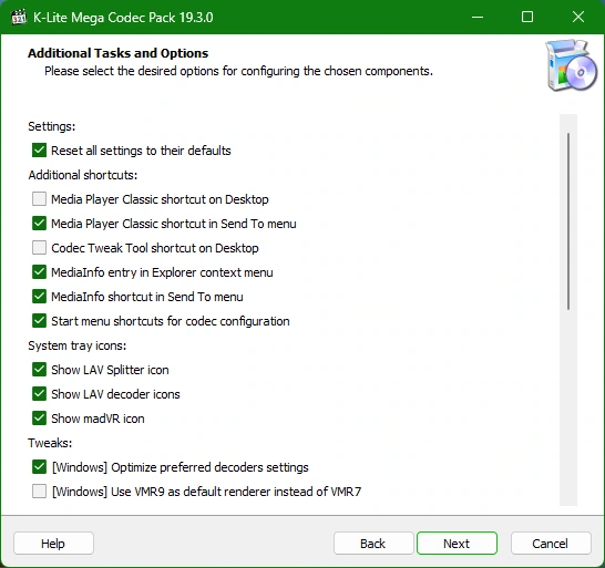 K-Lite Codec Pack 19.3.0 Mega/Full/Standard/Basic — изображение 2