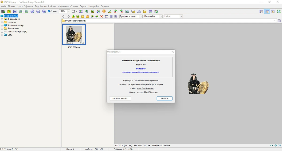 Конвертор графических файлов FastStone Image Viewer 8.0 Corporate + Portable — изображение 2