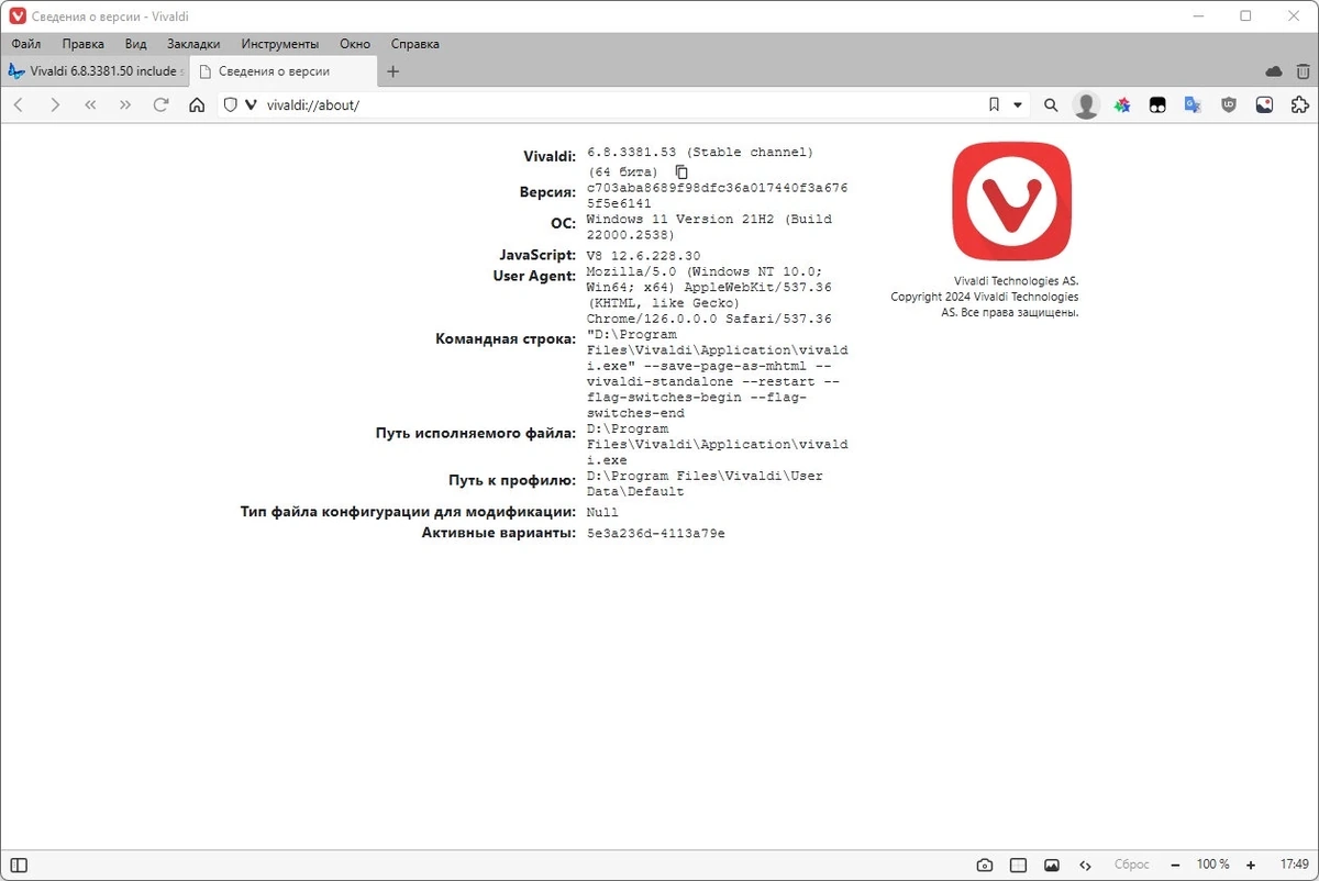 Легкий браузер - Vivaldi 6.8.3381.53 include standalone — изображение 2