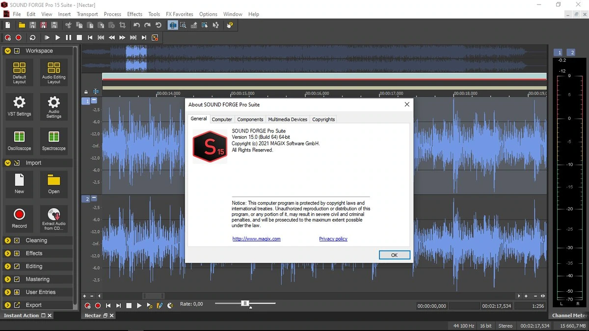 MAGIX Sound Forge Pro Suite 15.0.0.64 (x86/x64) — изображение 2