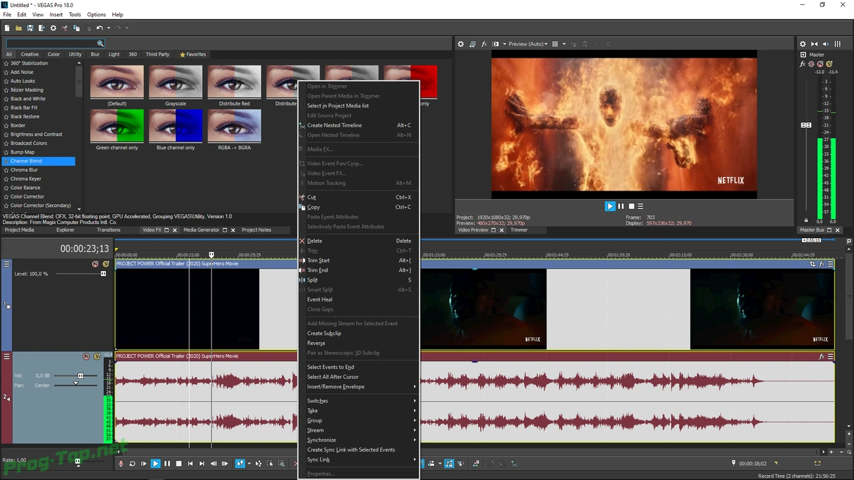 MAGIX Vegas монтаж видео и аудио потоков Pro 18.0.0.284 (x64) — изображение 2