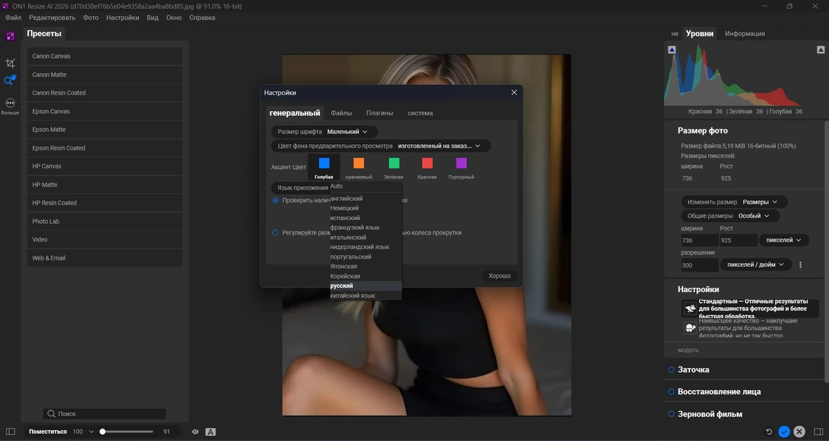 Масштабирование фото ON1 Resize AI 2026 20.3.1.18535 + Models by FC Portables — изображение 2