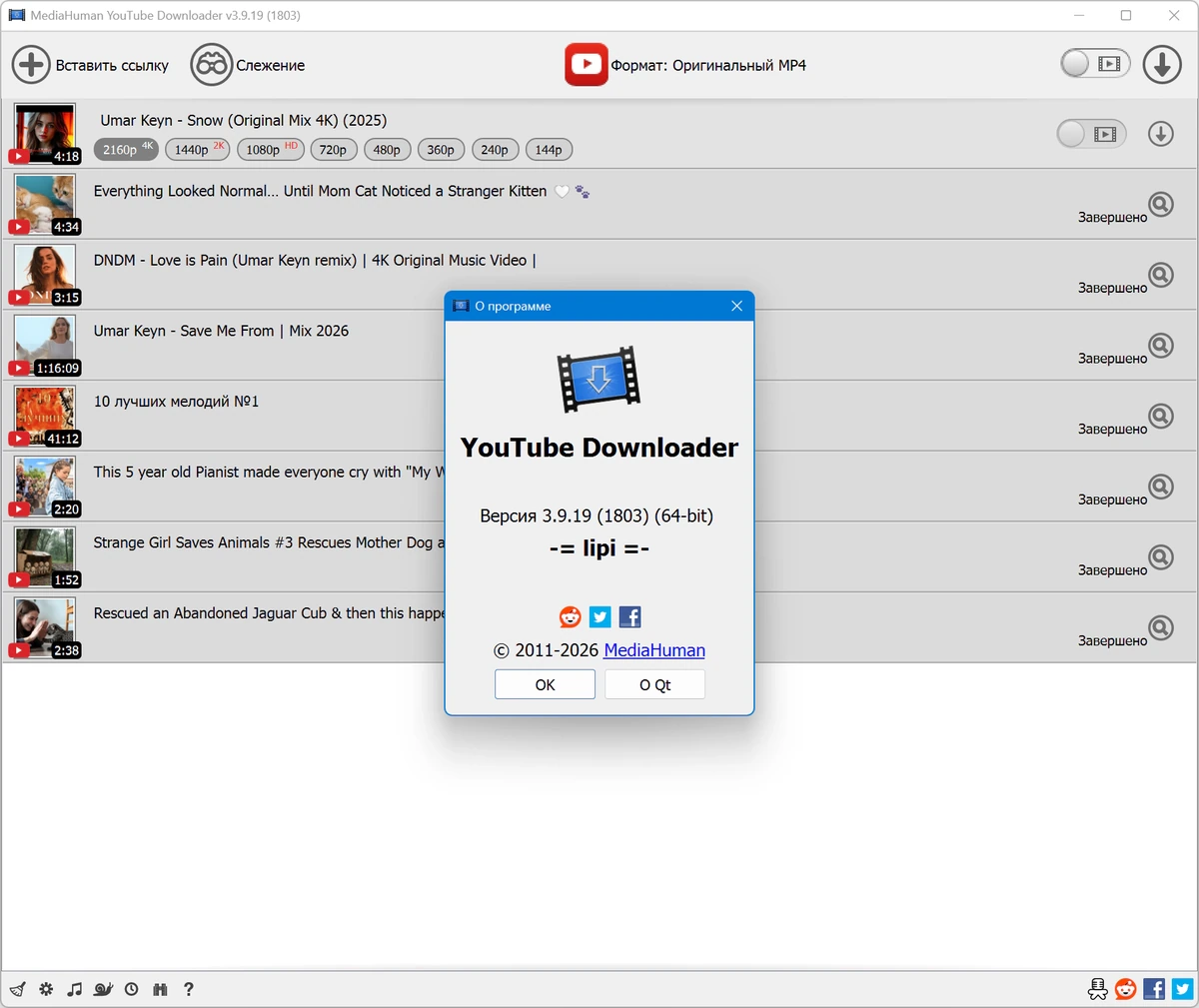 MediaHuman YouTube Downloader быстрый загрузчик видео 3.9.19 (1803) — изображение 2