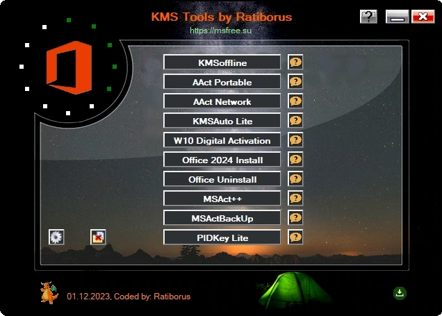 Активатор Windows - KMS Tools Portable by Ratiborus 01.12.2023 — изображение 2