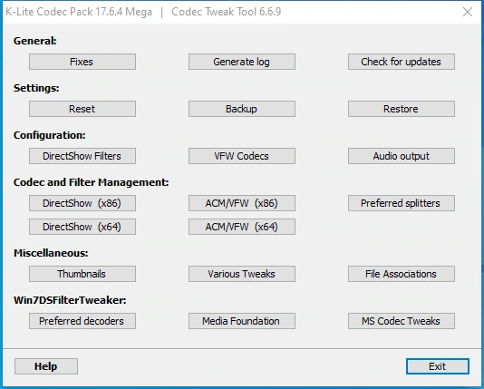 Актуальные медиакодеки K-Lite Codec Pack Update 17.6.4 — изображение 2