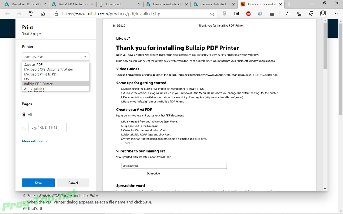 Многофункциональный принтер - Bullzip PDF Printer 11.13.0.2823 — изображение 2