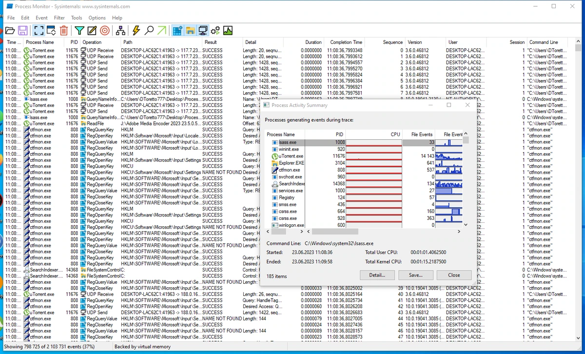 Мониторинг активности Windows Process Monitor 3.94 — изображение 2