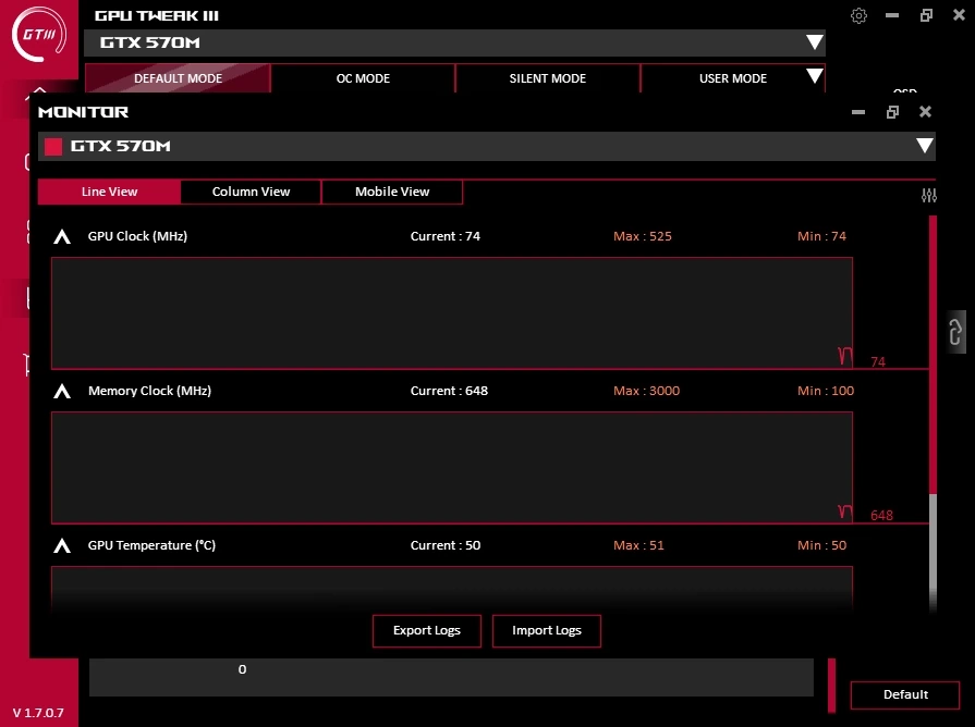 Мониторинг и разгон видеокарты ASUS GPU Tweak III 1.7.0.7 — изображение 2