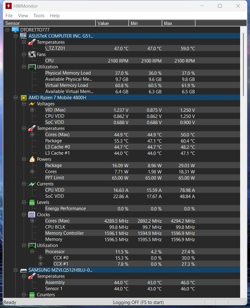 Мониторинг показателей компьютера CPUID HWMonitor 1.62 + Portable — изображение 2