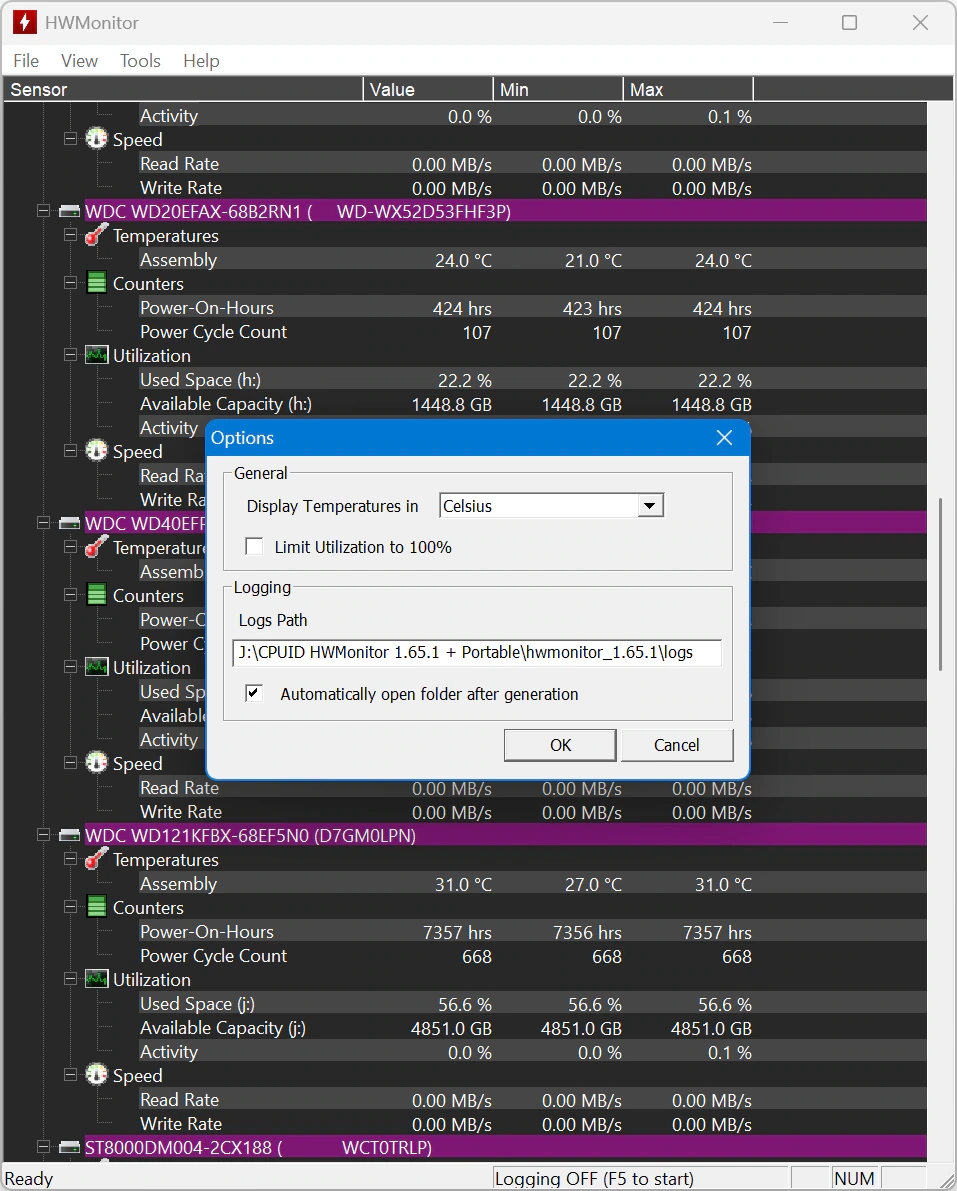 Мониторинг показателей ПК CPUID HWMonitor 1.65.1 + Portable — изображение 2