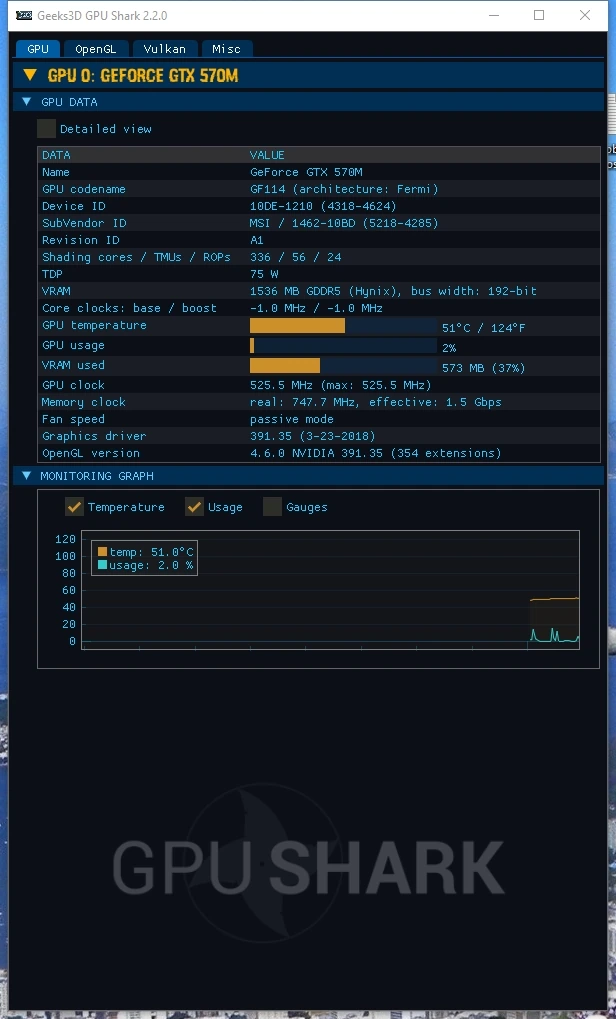 Мониторинг состояния видеокарты - GPU Shark II 2.2.0.0 + Portable — изображение 2