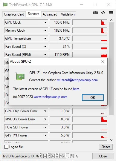 Мониторинг видеокарты GPU-Z 2.54.0 + ASUS_ROG Portable — изображение 2