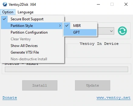 Мультизагрузочная флешка Ventoy 1.1.16 — изображение 2