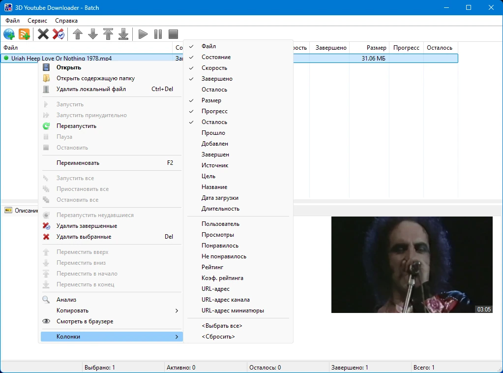Анализ и загрузка видеофайлов 3D Youtube Downloader - Batch 2.15.6 by elchupacabra — изображение 2