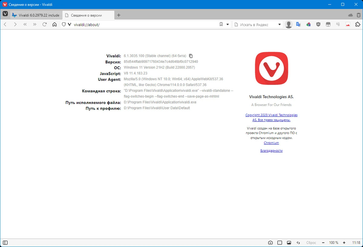 Настраиваемый браузер Vivaldi 6.1.3035.100 include standalone — изображение 2