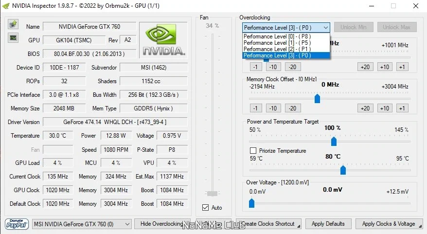 Настройка видеокарты NVIDIA Inspector 1.9.8.7 Beta — изображение 2