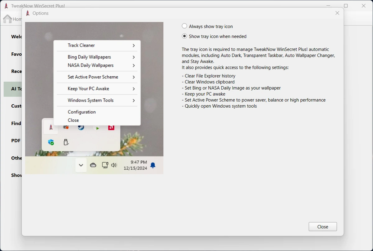Настройка Windows TweakNow WinSecret Plus! 9.3.0 — изображение 2