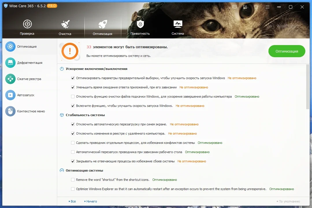 Настройка Windows - Wise Care 365 Pro 6.5.2.624 Portable by FC Portables — изображение 2