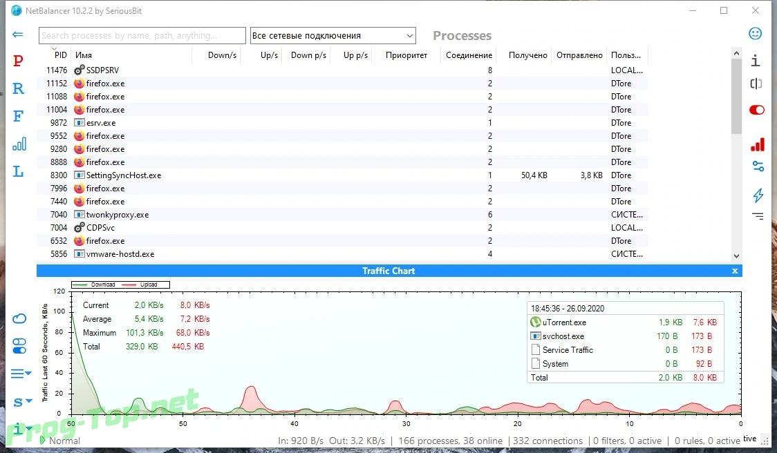 NetBalancer мониторинг сетевой активности 10.2.2.2459 RePack by elchupacabra — изображение 2