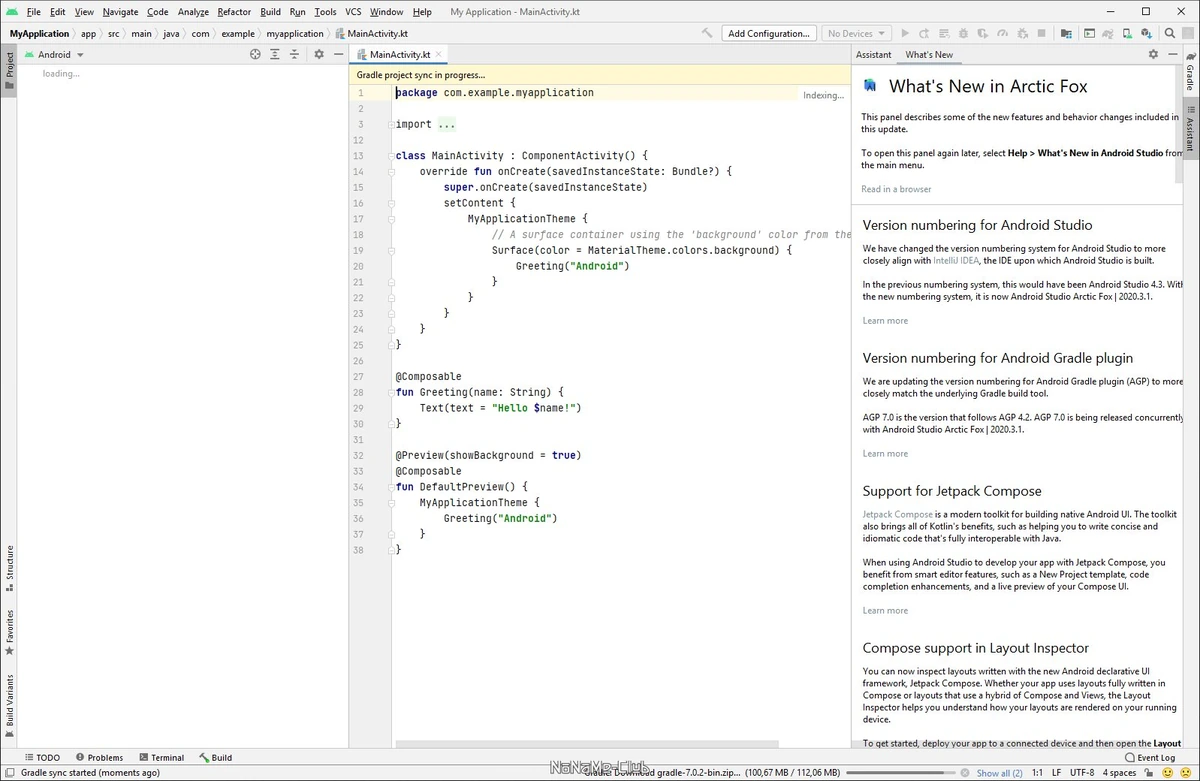 Android Studio Arctic Fox 2020.3.1 Build #AI-203.7717.56.2031.7583922 — изображение 2