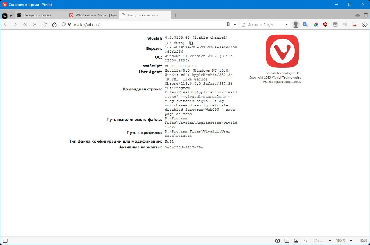 Vivaldi 6.2.3105.43 include standalone — изображение 2