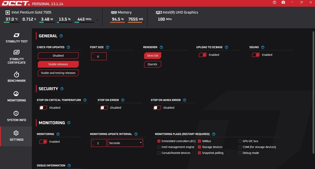 Тесты компьютера OCCT 13.1.14 Portable — изображение 2