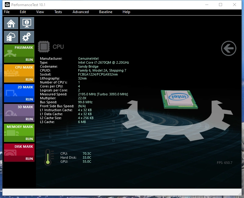 Оценка производительности компьютера - PassMark PerformanceTest 10.1 Build 1005 RePack (& Portable) by elchupacabra — изображение 2