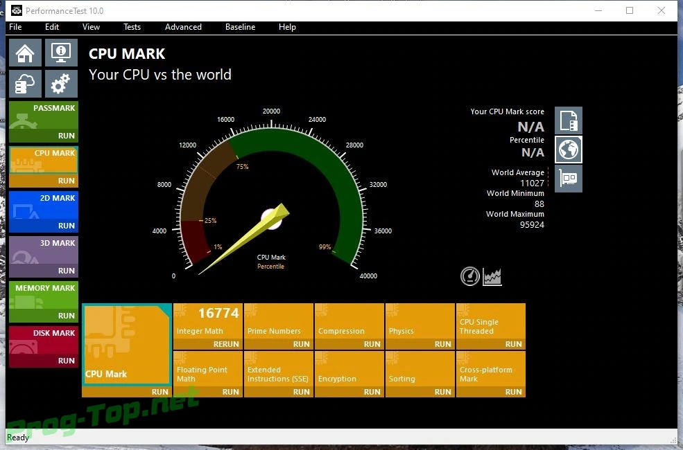 Оценка производительности ПК - PassMark PerformanceTest 10.0 Build 1009 RePack (& Portable) by elchupacabra — изображение 2