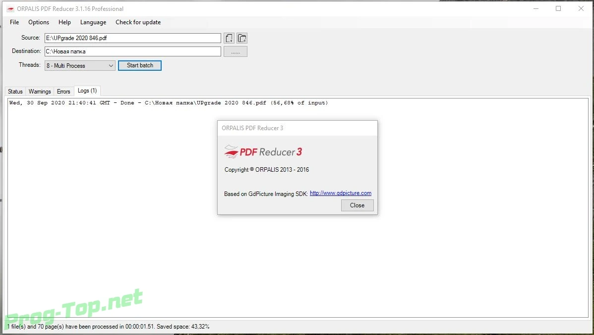 ORPALIS PDF Reducer сжатие PDF документов Professional 3.1.16 RePack (& Portable) by elchupacabra — изображение 2