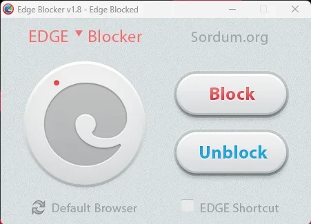 Отключение браузера Эдж Edge Blocker Portable 1.8 — изображение 2