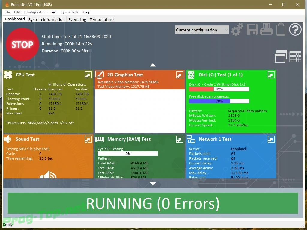 PassMark BurnInTest всестороннее тестирование компьютера Pro 9.1.1008.0 x64 RePack (& Portable) by elchupacabra — изображение 2