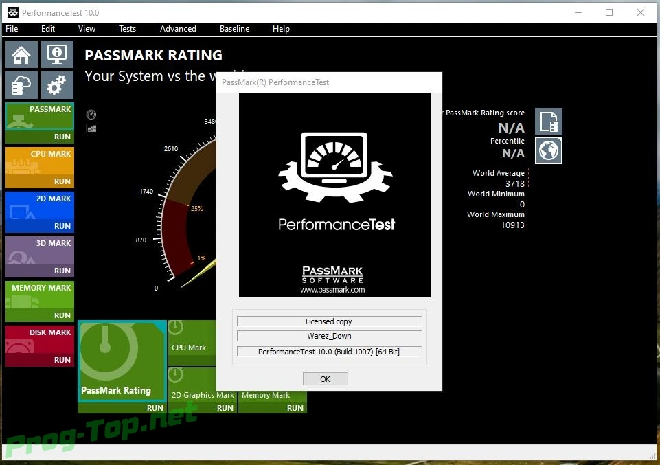 PassMark PerformanceTest оценка производительности ПК 10.0 Build 1007 RePack (& Portable) by elchupacabra — изображение 2
