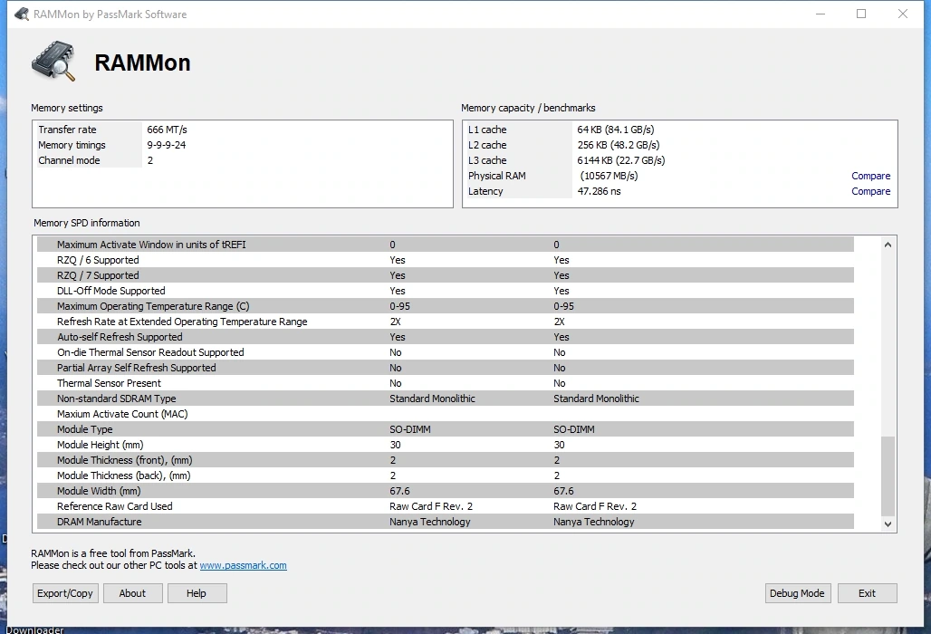 PassMark RAMMon 3.2 Build 1000 — изображение 2