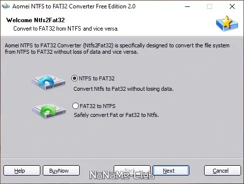 AOMEI NTFS to FAT32 Converter 2.0 Free — изображение 2