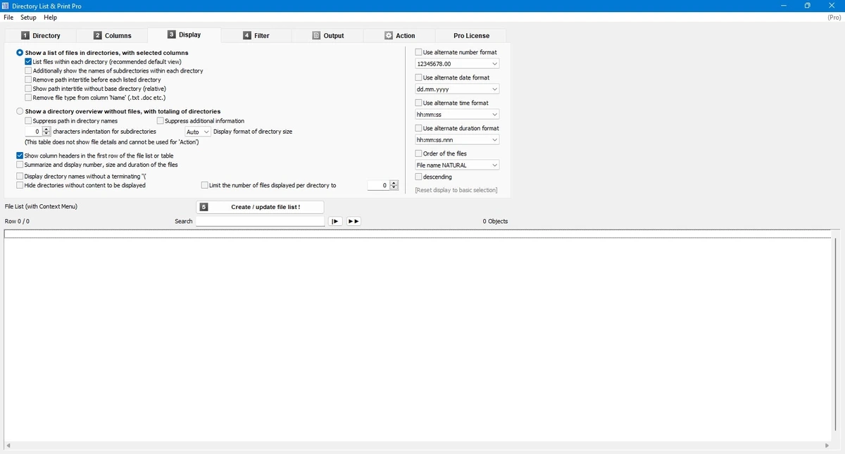 Подробная информация о файлах Directory List & Print Pro 4.32 + Standalone — изображение 2