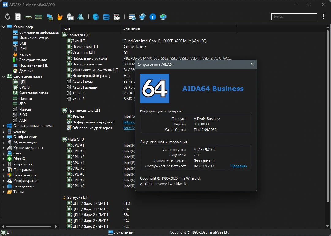 Подробная информация о системе AIDA64 8.00.8000 by elchupacabra — изображение 2