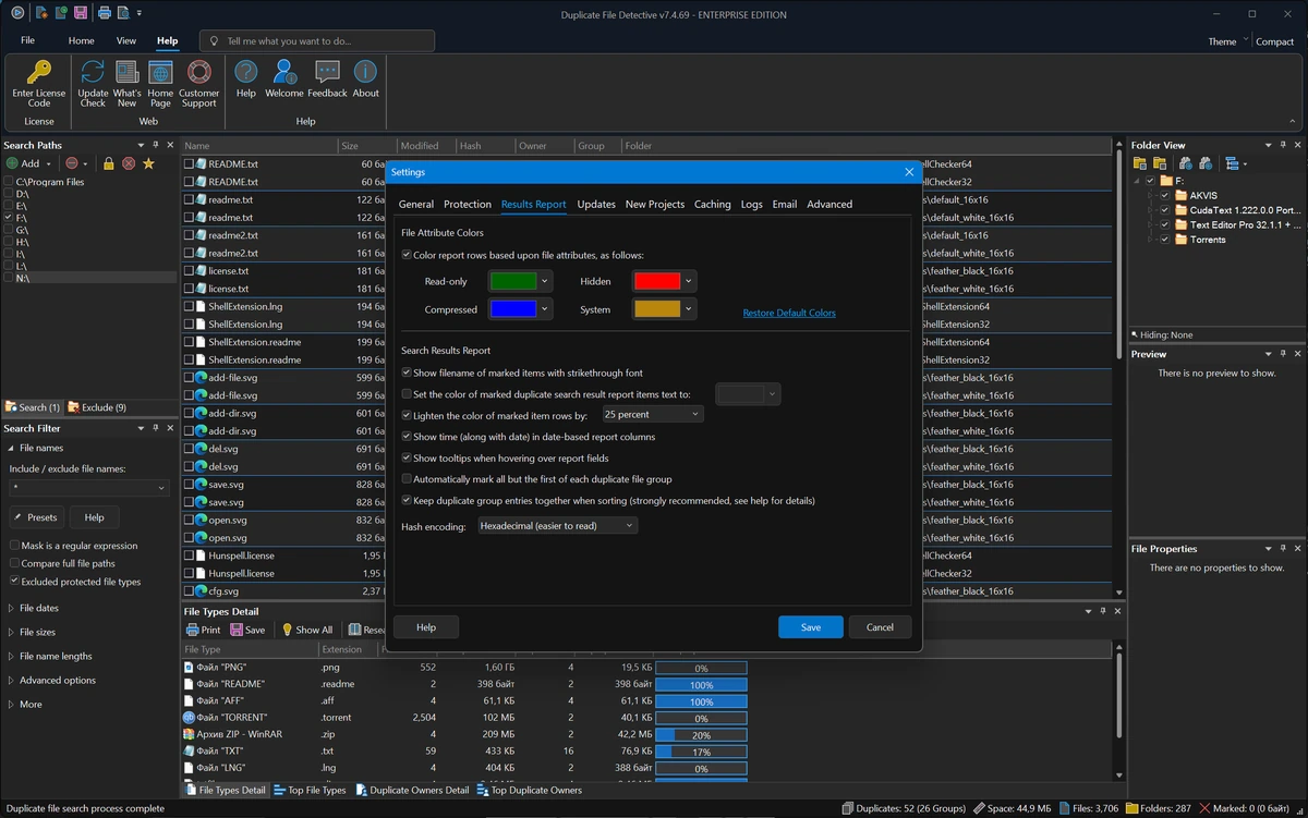 Поиск дубликатов файлов Duplicate File Detective Enterprise 7.4.69 — изображение 2