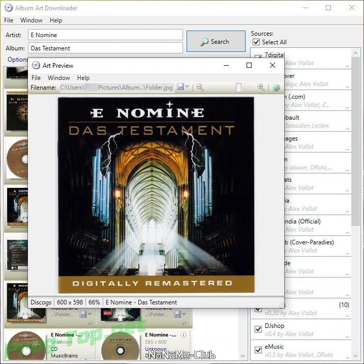 Поиск обложек музыкальных альбомов - Album Art Downloader 1.0.5 + Portable — изображение 2