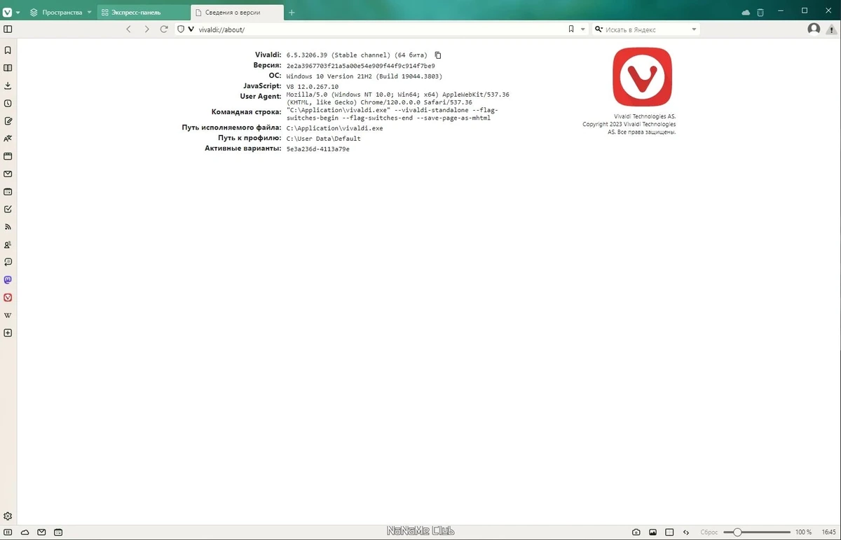 Портативный интернет браузер - Vivaldi 6.5.3206.39 include standalone — изображение 3