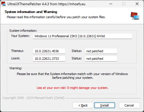 Применение сторонних тем в Windows UltraUXThemePatcher 4.5.0 — изображение 3